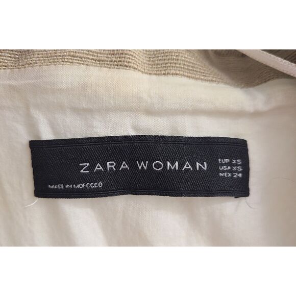 Zara Woman White Cotton Jacket XS Pockets Coastal Grandma Quiet Luxury Soft Girl - Picture 3 of 5